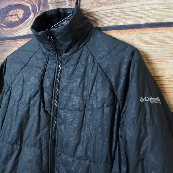 Columbia Puffer Womens Small Black Jacket Omni-Shield Interchange Titanium - Picture 3 of 12